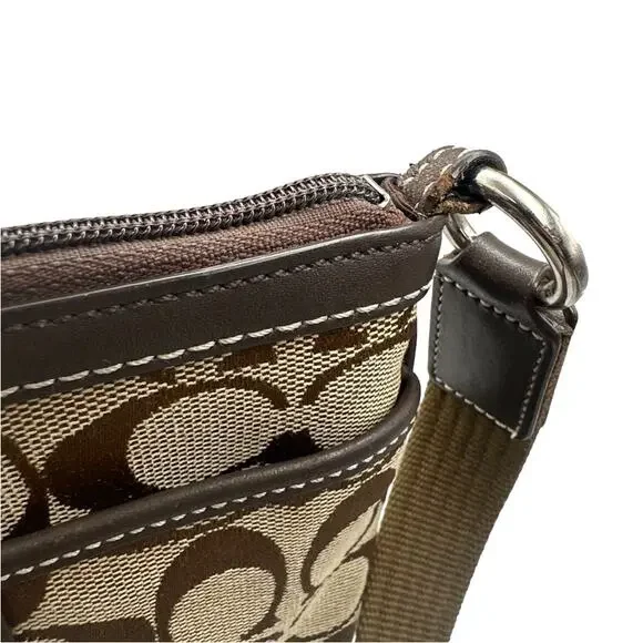 COACH Brown Signature Canvas Crossbody - Picture 7 of 9